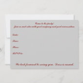 Uitnodiging voor cocktail-partijen - Rood en zwart (Achterkant)