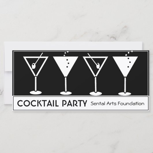 uitnodiging voor cocktail Party (Voorkant)