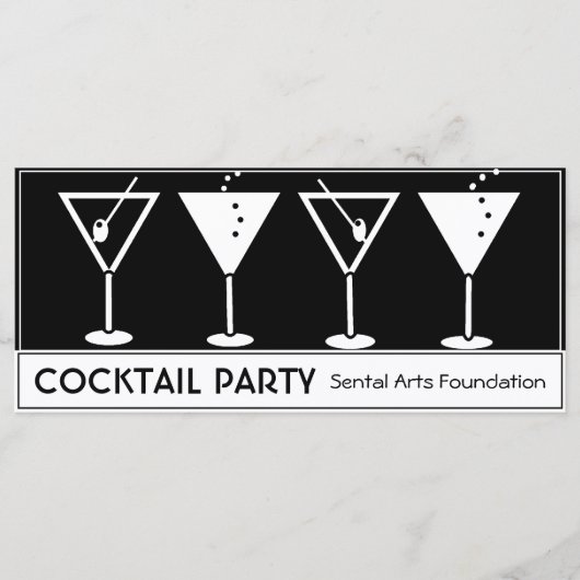  uitnodiging voor cocktail Party (Voorkant)