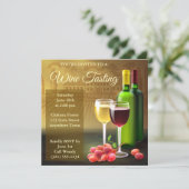 Uitnodiging voor cocktail van wijnsteenkoolbrikett (Staand voorkant)