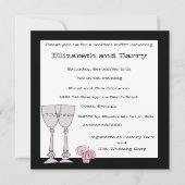 Uitnodiging voor Cocktailbuffet in Zwart en Wit (Voorkant)