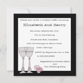 Uitnodiging voor Cocktailbuffet in Zwart en Wit