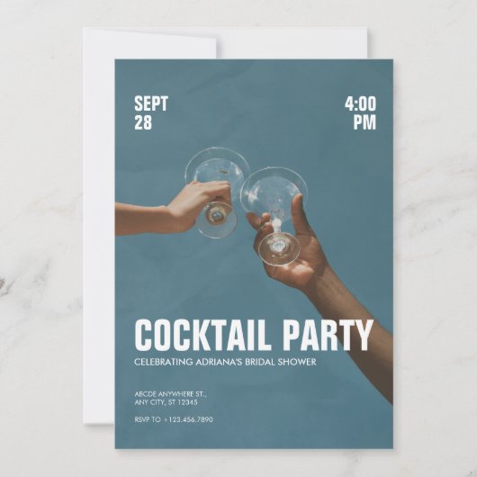 Uitnodiging voor Cocktailparty (Voorkant)