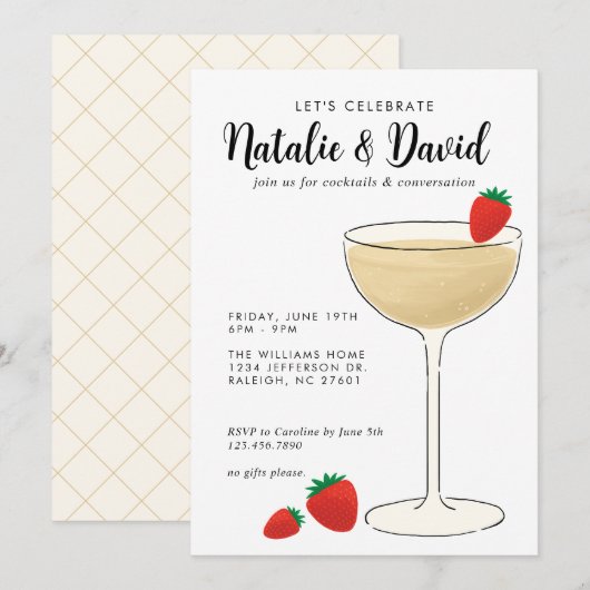 Uitnodiging voor Cocktailparty (Voorkant / Achterkant)