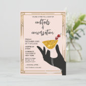 Uitnodiging voor Cocktailparty (Staand voorkant)