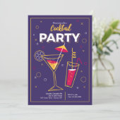 Uitnodiging voor Cocktailparty (Staand voorkant)