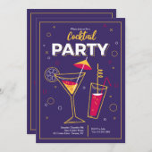 Uitnodiging voor Cocktailparty (Voorkant / Achterkant)