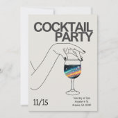 Uitnodiging voor cocktailparty gepersonaliseerde u (Voorkant)