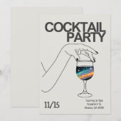Uitnodiging voor cocktailparty gepersonaliseerde u (Voorkant / Achterkant)