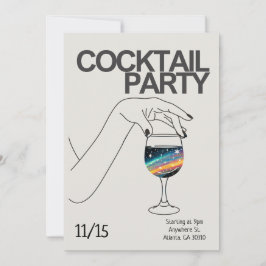 Uitnodiging voor cocktailparty gepersonaliseerde u
