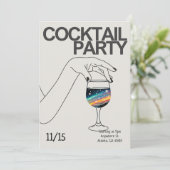 Uitnodiging voor cocktailparty gepersonaliseerde u (Staand voorkant)