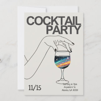 Uitnodiging voor cocktailparty gepersonaliseerde u