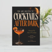 Uitnodiging voor Cocktails After Dark Halloween-fe (Staand voorkant)