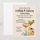 Uitnodiging voor cocktails en kostuums (Voorkant / Achterkant)