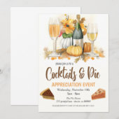 Uitnodiging voor cocktails en taart appreciatie (Voorkant / Achterkant)