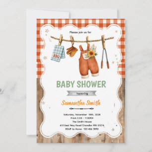 Uitnodiging voor coed BBQ baby shower