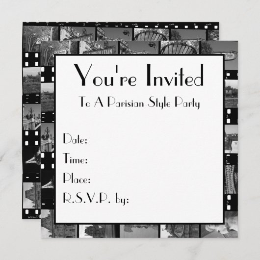 Uitnodiging voor Collecties van Parijs (Voorkant / Achterkant)