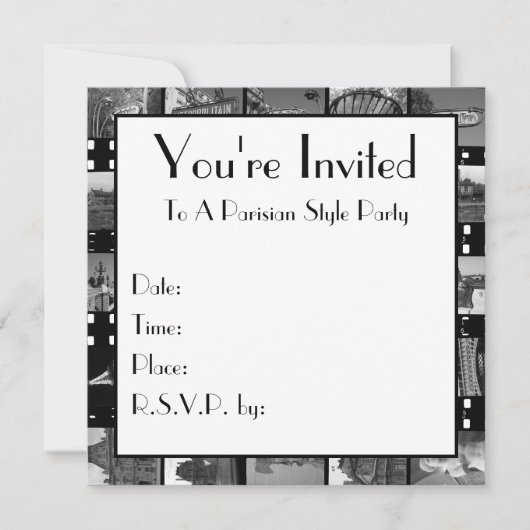 Uitnodiging voor Collecties van Parijs (Voorkant)