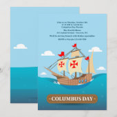 Uitnodiging voor Columbus zeilschip (Voorkant / Achterkant)