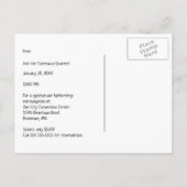 Uitnodiging voor concert Kat Kwartet Personalisere (Achterkant)