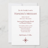 Uitnodiging voor concert met kerstfeestdag (Voorkant)