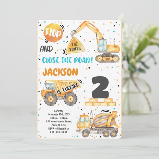 Uitnodiging voor constructie (Staand voorkant)