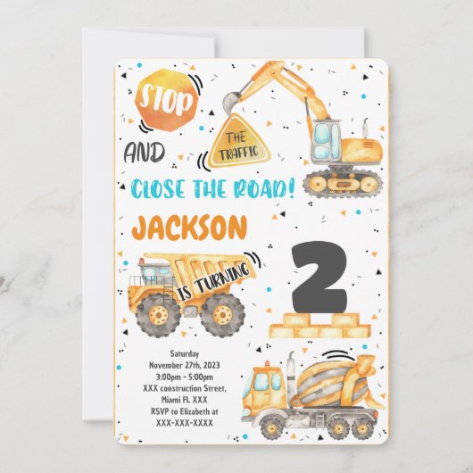 Uitnodiging voor constructie (Voorkant)