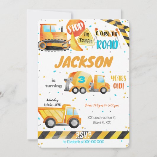 Uitnodiging voor constructie (Voorkant)