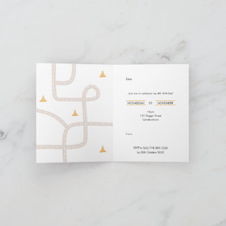 Uitnodiging voor constructie verjaardagsfeestje