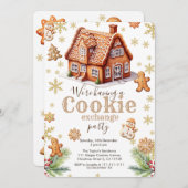 Uitnodiging voor Cookie-uitwisselingsfeestje (Voorkant / Achterkant)