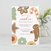 Uitnodiging voor Cookie Versierfeestje (Staand voorkant)