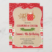 Uitnodiging voor cookies en cacaoparty (Voorkant / Achterkant)