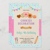 Uitnodiging voor cookies versieren feestje (Voorkant / Achterkant)