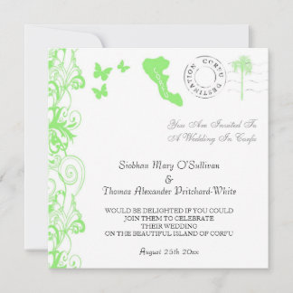 uitnodiging voor Corfu Wedding