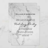 Uitnodiging voor Corporate Marble Holiday Party (Voorkant / Achterkant)