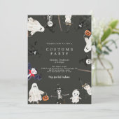 Uitnodiging voor Costume-partij Halloween (Staand voorkant)