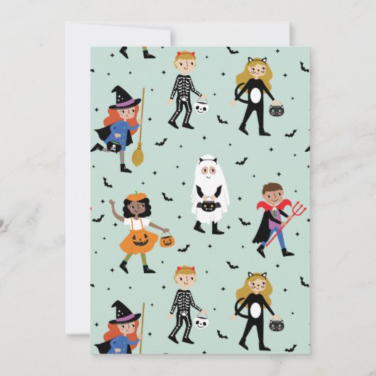 Uitnodiging voor Costume-partij Halloween (Achterkant)