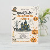Uitnodiging voor Costume-partij Halloween (Staand voorkant)