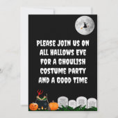 Uitnodiging voor Costume-partij Halloween (Voorkant)