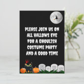 Uitnodiging voor Costume-partij Halloween (Staand voorkant)