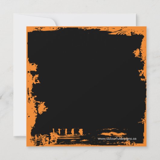 Uitnodiging voor Costume-partij Halloween (Achterkant)