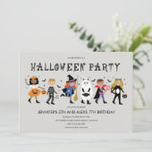 Uitnodiging voor Costume-partij Halloween (Staand voorkant)