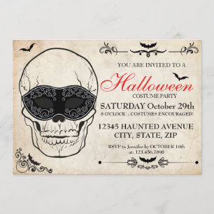 Uitnodiging voor Costume-partij Halloween