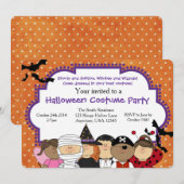 Uitnodiging voor Costume-partij Halloween (Voorkant / Achterkant)