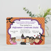 Uitnodiging voor Costume-partij Halloween (Staand voorkant)