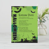 Uitnodiging voor Costume-partij Halloween (Staand voorkant)