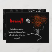 Uitnodiging voor Costume-partij Halloween (Voorkant / Achterkant)