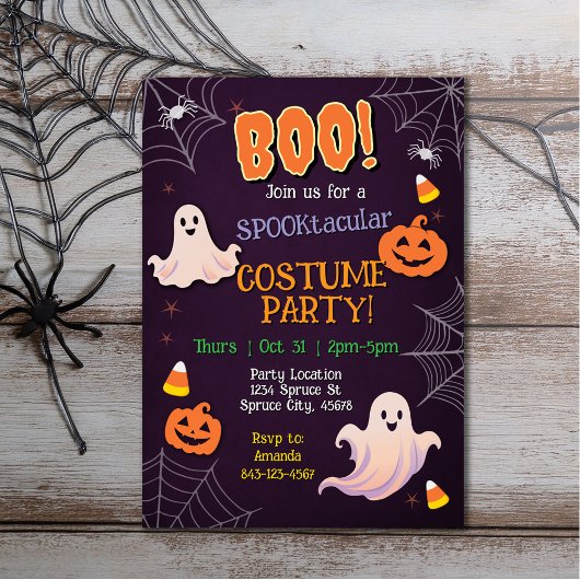 Uitnodiging voor Costume-partij Halloween