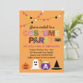 Uitnodiging voor Costume-partij Halloween (Staand voorkant)