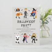 Uitnodiging voor Costume-partij Halloween (Staand voorkant)